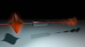 Singoli fotoni ultracorti deformati dall’interazione con gli atomi