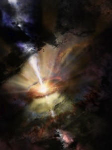 Rappresentazione artistica di una fredda pioggia intergalattica