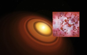 Rappresentazione artistica del disco che circonda la giovane stella TW Hydrae